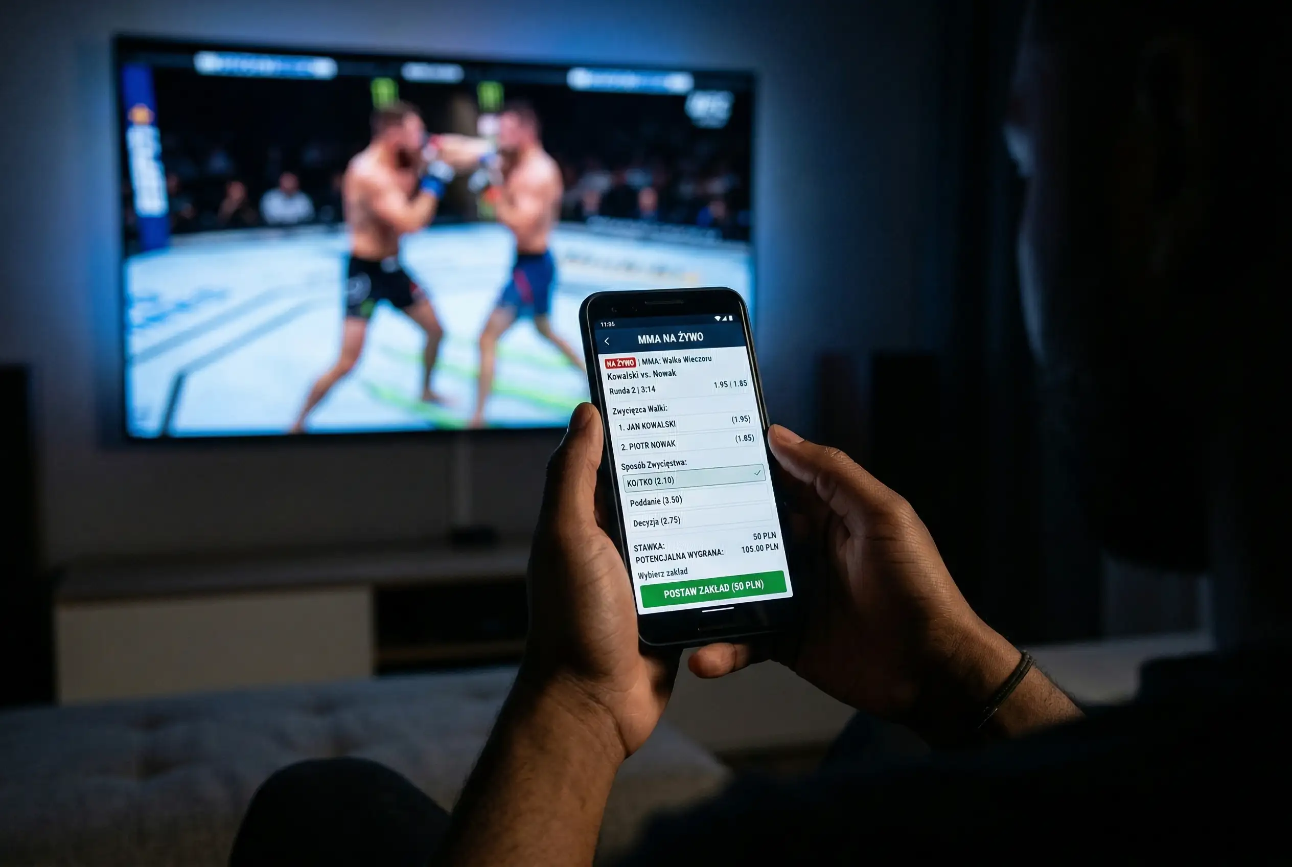 Zakłady live na MMA — obstawianie walk w trakcie